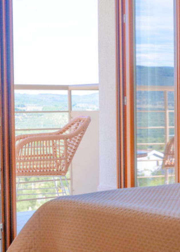 balcone con panorama La Posta del Guardiano Country House a Vieste nel Gargano