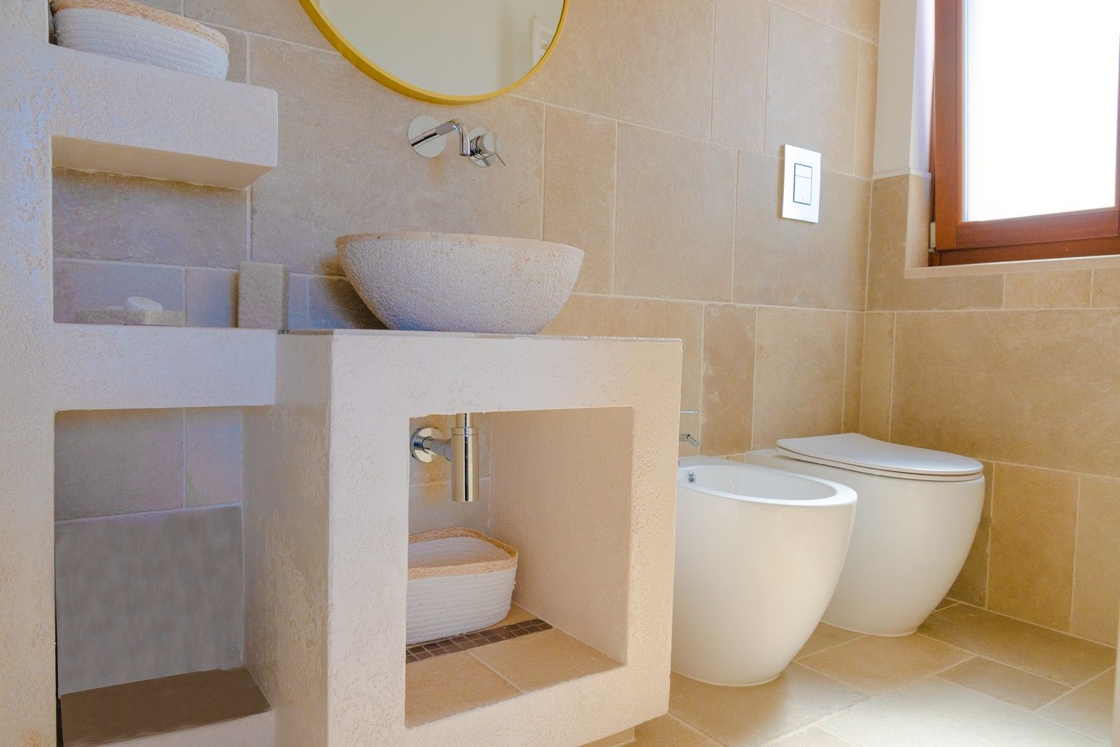 bagno camera matrimoniale della Posta Del Guardiano Country House a Vieste nel Gargano