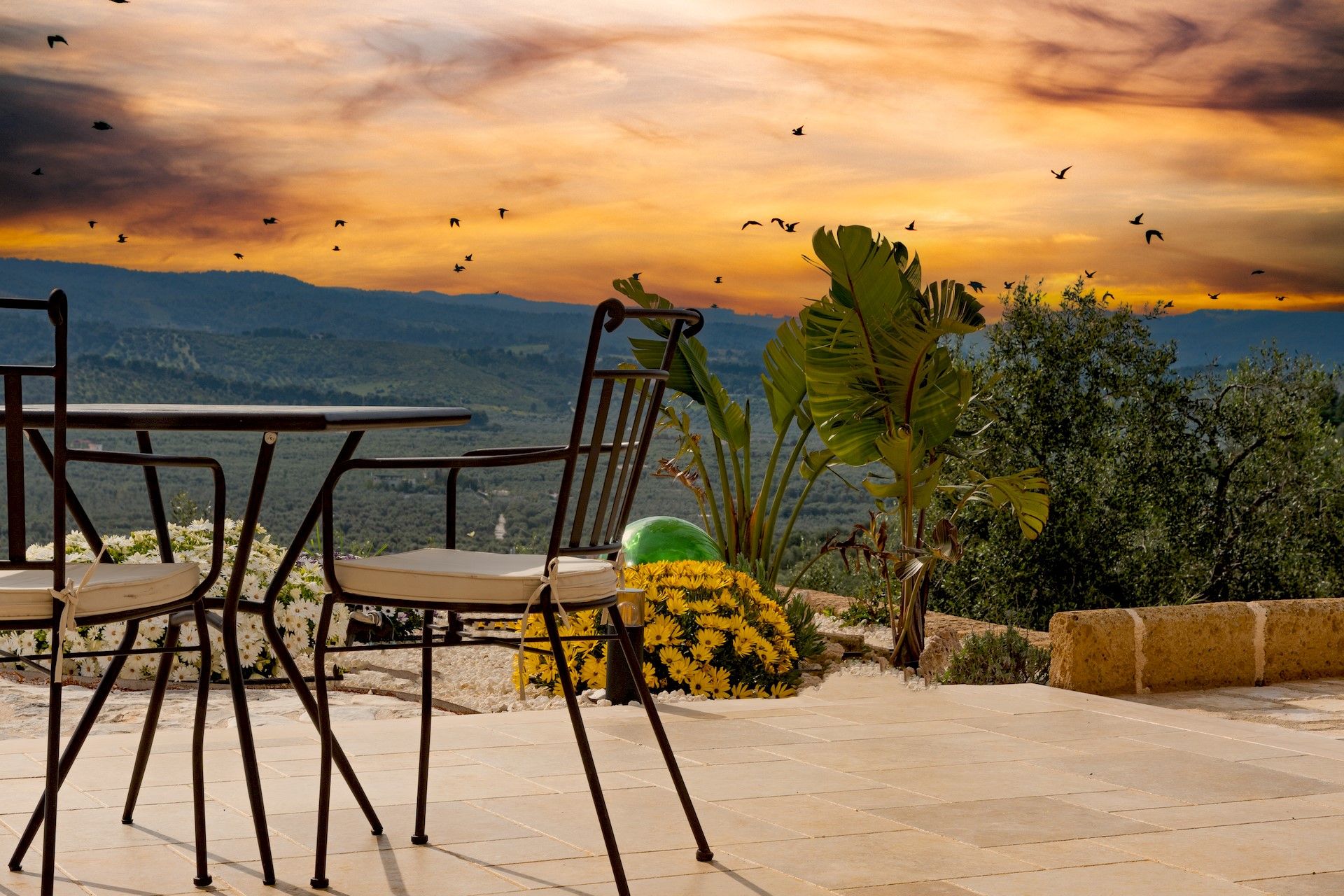 tramonti panoramici dalla Posta Del Guardiano Country House a Vieste nel Gargano vicino al mare