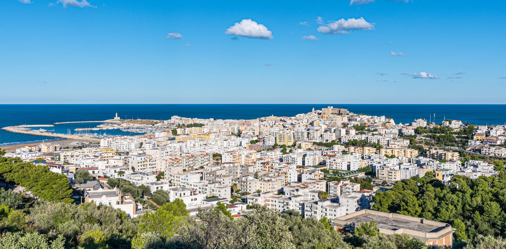 panorama di Vieste dalla Posta del Guardiano